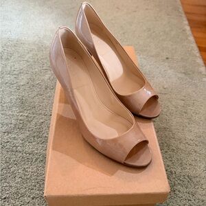 J. Crew Women's Peep Toe Heels - Nude